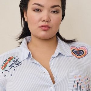 Tortid 6X Button Down Ling Sleeved Embroidered Shirt